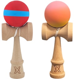 Flippy | Kendama X Originala, Profesionala, Flippy, din lemn, Rubber Grip, 18 cm, diverse culori