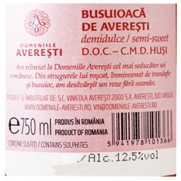 Domeniile Averesti | Vin rose demidulce 0.75L