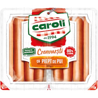 Caroli | Crenvursti cu piept de pui 280g