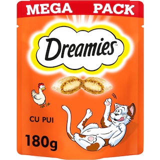 Dreamies | Hrana complementara cu pui pentru pisici adulte si pisoi 180g