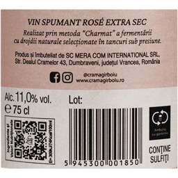 Cuartz | Spumant roze extra sec  0.75L