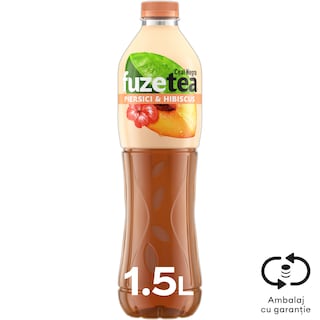 Fuzetea | Ceai negru cu suc de piersici si hibiscus 1.5L