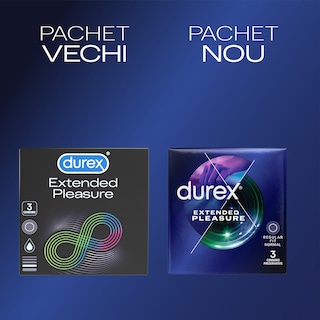 Durex | Prezervative Extended pleasure 3 bucati