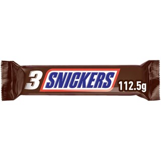 Snickers | Batoane de ciocolata cu nuga, caramel si arahide 3x37.5g