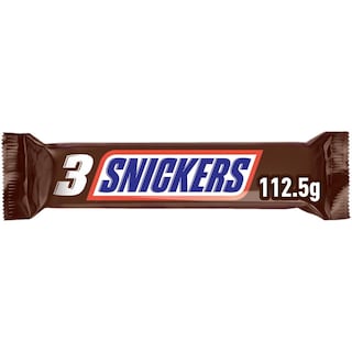 Snickers | Batoane de ciocolata cu nuga, caramel si arahide 3x37.5g