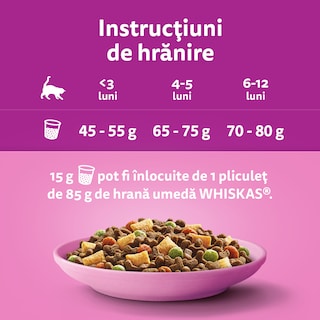 Whiskas | Hrana uscata pentru pui de pisica, cu pui 300g
