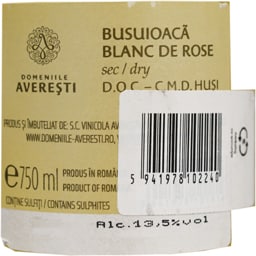 Domeniile Averesti | Vin alb sec Busuioaca Blanc de rose 0.75L