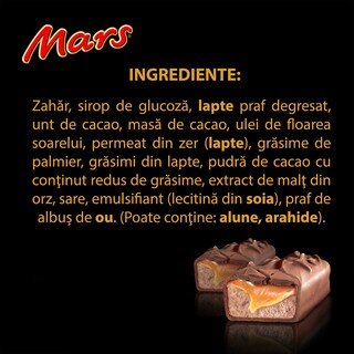 Mars | Baton de ciocolata cu lapte cu miez de caramel si nuga 3x45g