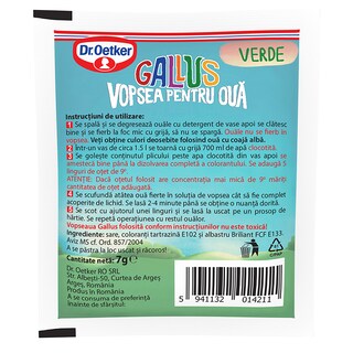 Dr. Oetker | Gallus | Vopsea verde, 10 oua