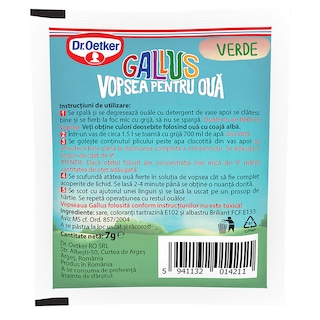 Dr. Oetker | Gallus | Vopsea verde, 10 oua