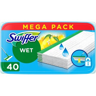 Swiffer | Lavete umede pentru pardoseli, 40 bucati, cu prospetime citrica