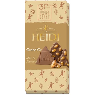 Heidi | Creme D'or | Ciocolata cu lapte cu migdale intregi caramelizate 100g