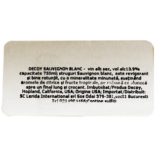 Decoy | Vin alb Sauvignon Blanc 0.75L