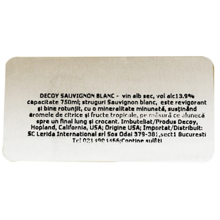 Decoy | Vin alb Sauvignon Blanc 0.75L