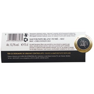 Crama Girboiu | Bacanta | Vin alb sauvignon blanc fume 0.75l