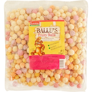 Rommac | Ballu's friends | Fulgi pentru micul dejun cu cereale intergale, miere si concentrat natural de fructe 175g