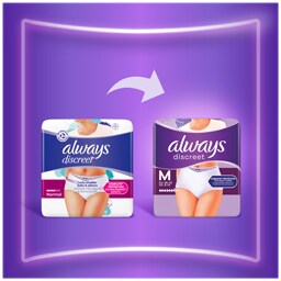 Always Discreet | Lenjerie pierderi urinare M Plus, 9 bucati