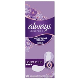 Always Discreet | Absorbante zilnice incontinenta urinara Long Plus, 28 bucati