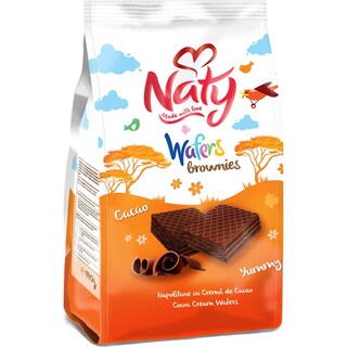 Naty | Napolitane brownies cu crema de cacao 140g