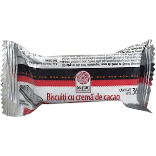 Gusturi romanesti | Biscuiti cu crema de cacao 36g