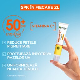 Garnier | Crema fluida invizibila Garnier Skin Naturals Vitamin C SPF 50+