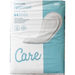 Care | Absorbante igienice fara aripioare, Normal, 20 buc.