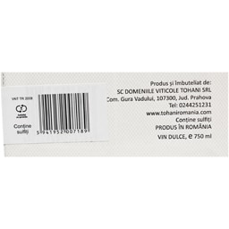 Tohani | Vin alb dulce Vinoteca Tamaioasa Romaneasca 0.75L