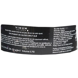 Vinum Estate | Vin spumant brut alb 0.75L