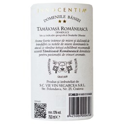 Innocentia | Vin alb demidulce Tamaioasa Romaneasca 0.75L