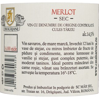 Casa Isarescu | Vin rosu Merlot 0.75l