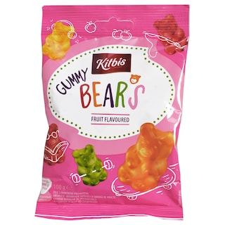 Kitbis | Bomboane gumate cu aroma de fructe, ursuleti 100g