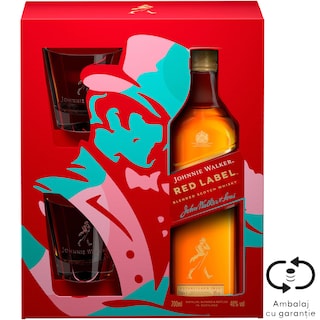 Johnnie Walker | Red Label | Whisky 0.7L + 2 pahare