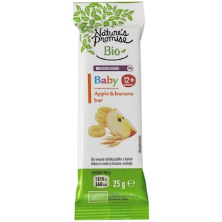 Nature's Promise Bio | Baton ecologic cu mere si banane, ecologic, +12 luni 25g