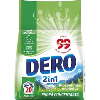 Dero | Detergent pudra Prospetimea muntelui, 20 spalari 1.5kg
