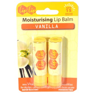 Lip Lip | Balsam de buze vanilie, SPF 15, 2 bucati