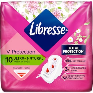 Libresse | Ultra | Absorbante Ultra+ Natural 10 bucati