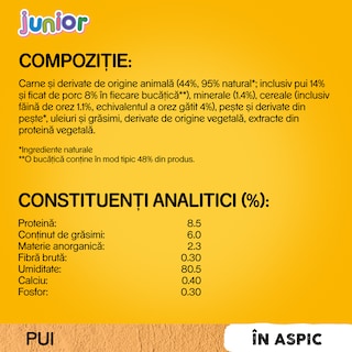 Pedigree | Hrana completa pentru catei Junior cu pui si orez 100g