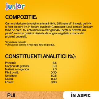 Pedigree | Hrana completa pentru catei Junior cu pui si orez 100g