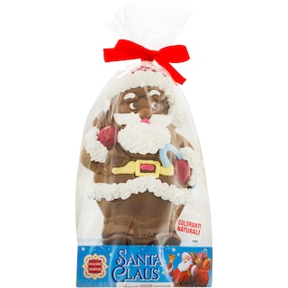 Santa Claus | Figurina Mos Craciun din ciocolata decorata manual 200g