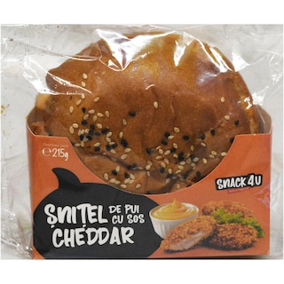 Snack4U | Snitel de pui cu sos cheddar 215g