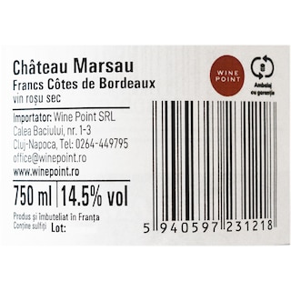 Chateau Marsau | Vin rosu sec  0.75L