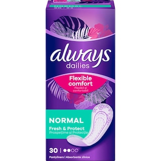 Always Dailies | Absorbante zilnice Normal, 30 bucati