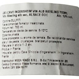 Cave D'Ingersheim | Vin alb Riesling 0.75L