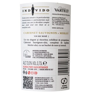 Vartely | Individo | Vin rose sec Cabernet Sauvignon, Merlot 0.75L