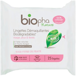 Biopha | Servetele bio demachiante 25 bucati