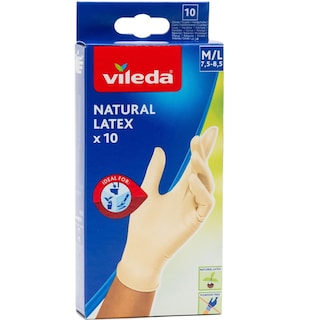 Vileda | Manusi latex, marimea M-L, 10 bucati