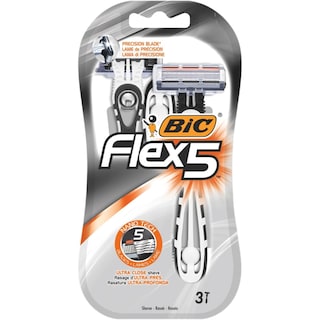 Bic | Flex5 | Aparat de ras pentru barbati, 5 lame, 3 bucati