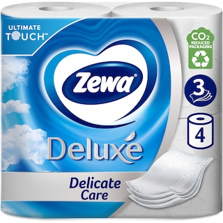 Hartie igienica Deluxe Delicate Care, 3 straturi, 4 role