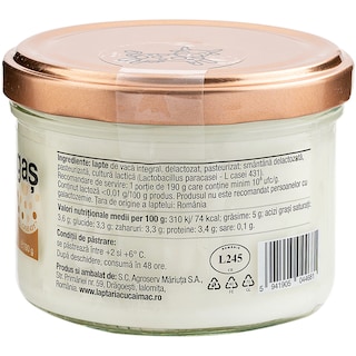 Laptaria cu caimac | Iaurt gingas fara lactoza 5% grasime 190g
