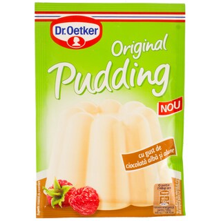 Dr. Oetker | Budinca cu gust de ciocolata alba si alune 40g